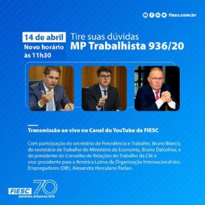 Tem dvidas sobre os principais pontos da MP 936/20 - Acompanhe a transmisso