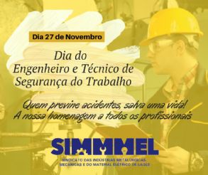 Dia 27 de Novembro - Dia do Engenheiro e Tcnico de Segurana do Trabalho