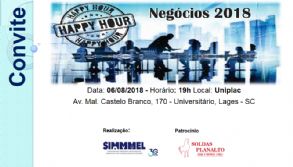 Reserve sua agenda, vem a, o Happy Hour de Negcios do SIMMMEL 2018