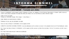 [Informa SIMMMEL n 12] Portaria n. 2.309/GM/MS - Tornada sem efeito