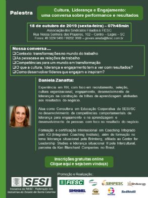 [Convite] Palestra: Cultura, Liderana e Engajamento  Vagas Limitadas! Participe